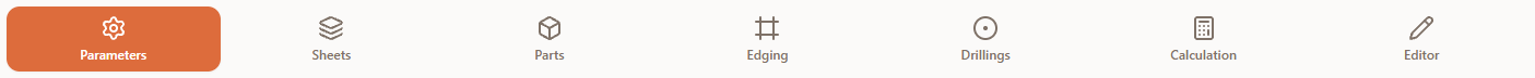 Seven-step switcher of the cutting wizard in Raspili